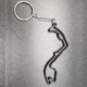 Rennstrecke Monaco, stylischer Schlüsselanhänger für Motorsportfans, aus strapazierfähigem Nylon mit Schlüsselring, Grösse ca. 8 cm.