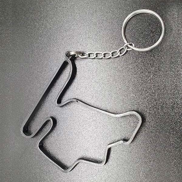 Rennstrecke Budapest, stylischer Schlüsselanhänger für Motorsportfans, aus strapazierfähigem Nylon mit Schlüsselring, Grösse ca. 8 cm.